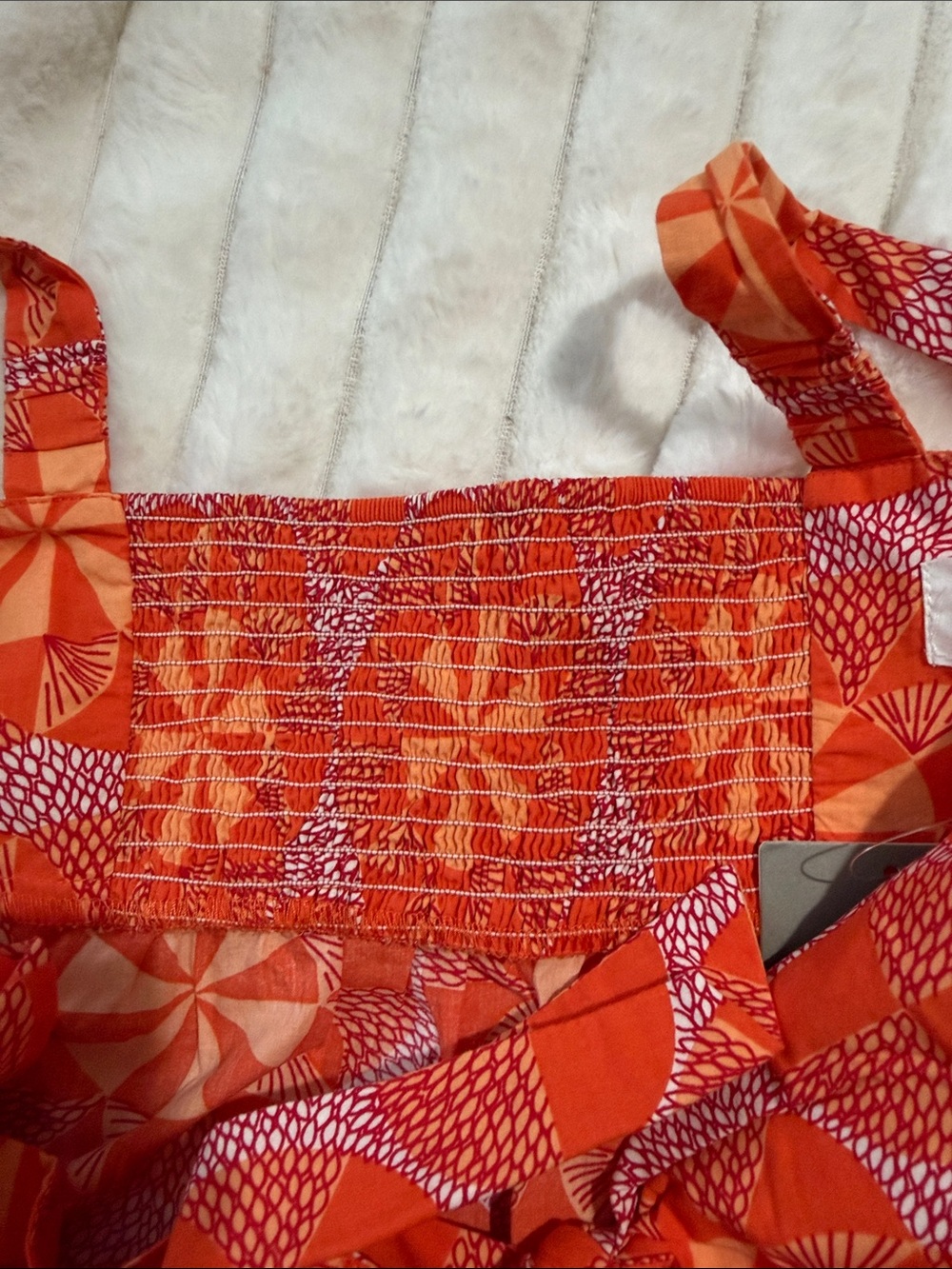 Anthropologie orange and yellow Patterned Dress - Picture 6 of 8